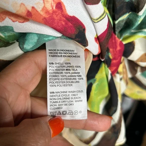 Chico's Multicolor Tropical Print Blouse - Picture 4 of 4